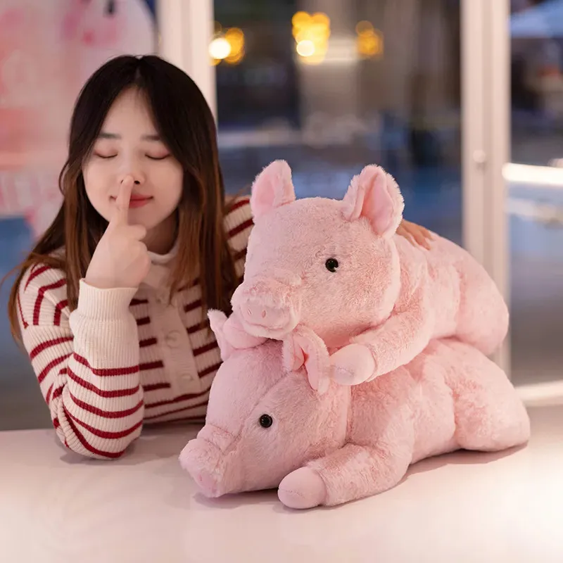 Poupées en peluche Squishy réaliste cochon jouets Ultra doux gras peluche coussin dormir peluche compagnon pour enfants cadeau 231007