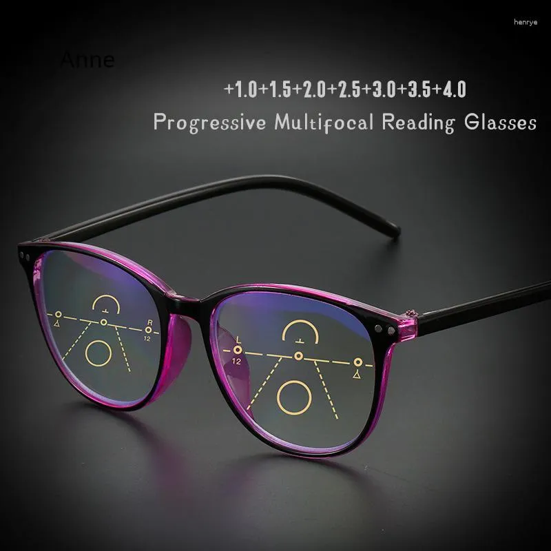 Sunglasses Progressive Multifocal Reading Glasses For Men Blue Light Blocking Smart Zoom Bifocal Presbyopic Optical Women