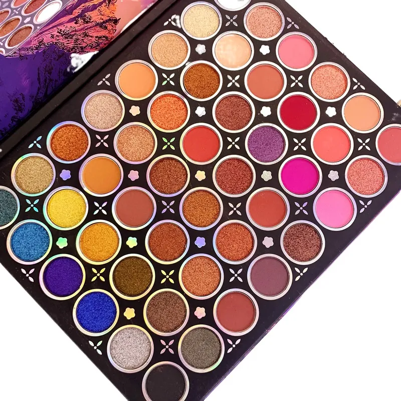 Long Lasting Waterproof Matte Shimmer Eyeshadow Palette Makeup Easily Blendable 48 Colors Highly Pigmented Eye Shadow Pallet for Women Beauty Cosmetics