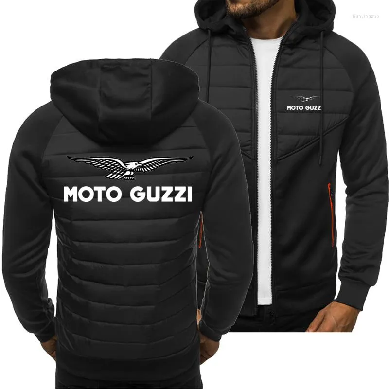 Herrtröjor 2023 Spring Autumn Moto Guzzi Hoodie Fashion Sport Casual Sweatshirts Cardigan dragkedja Lång ärmjacka