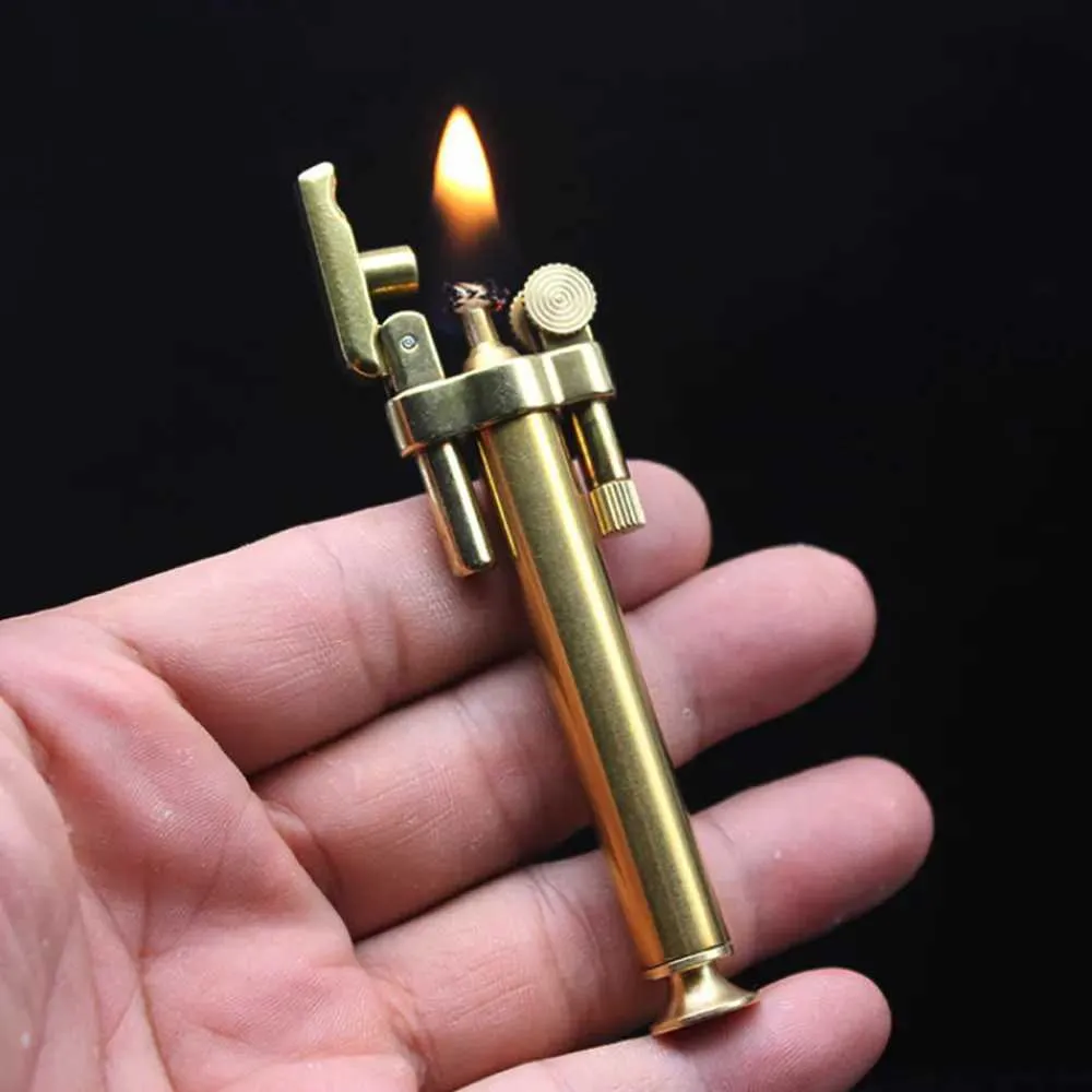 Lighters Interesting Slender Kerosene Lighter Creative Separable Brass
