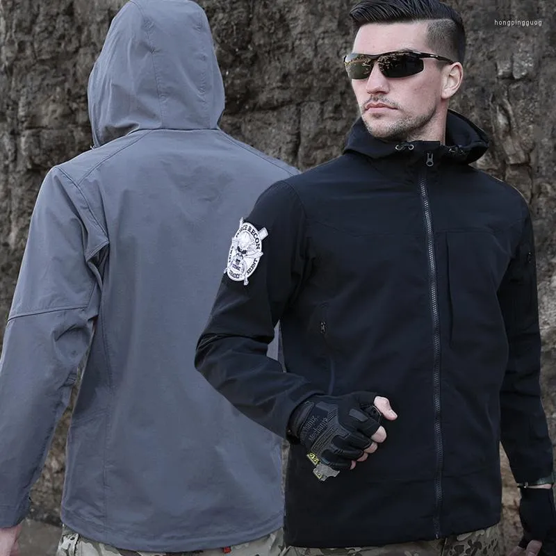 Jaquetas masculinas Exército dos EUA Militar Tático para Homens Primavera Outono À Prova D 'Água Com Capuz Outwear Ao Ar Livre Casacos Casuais Ropa Hombre Uniforme