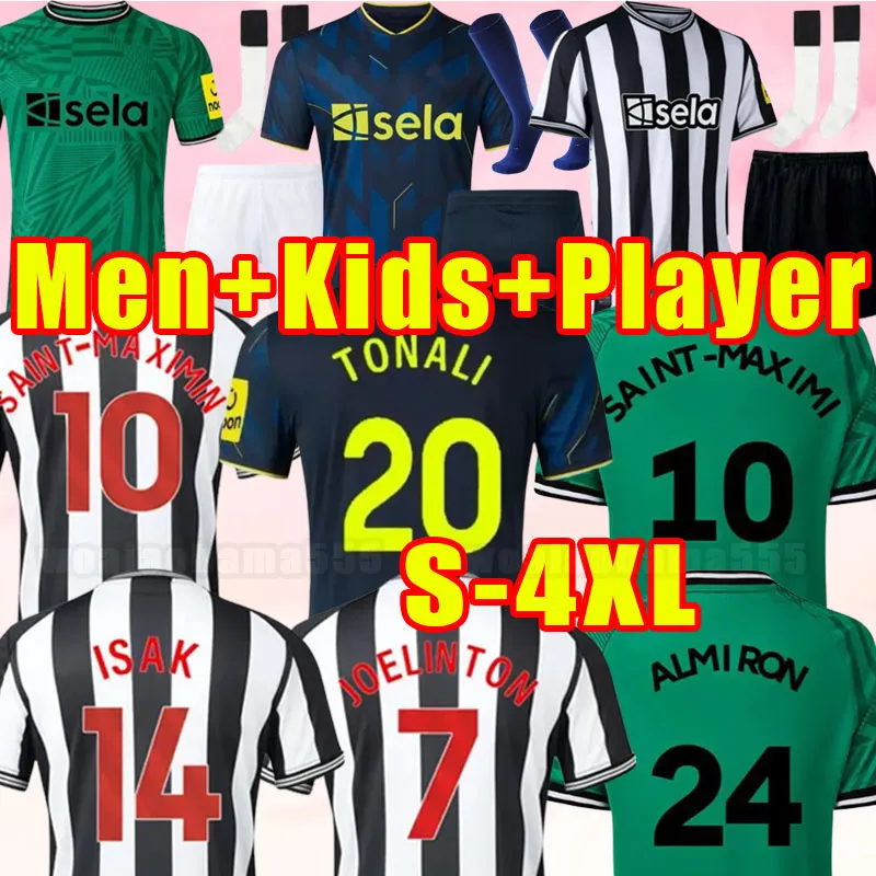 23/24 NeW CasTLeS UnITeDS Soccer Jerseys 2023 2024 Football Shirt NufCs Home Away Third Child Set Fan Player Version BRUNO G. WILSON SAINT MAXIMIN ISAK Kids Kit 3XL 4XL