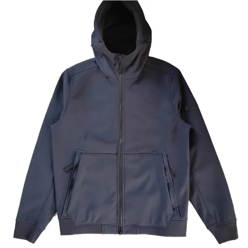 Heren herfst en winter nieuwe softshell capuchon eenvoudige effen kleur polar fleece vrijetijdssweater Q0122