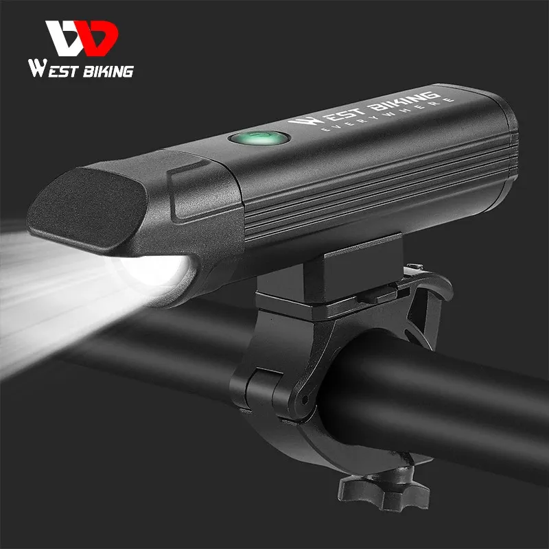 Lumières de vélo WEST BIKING anti-éblouissement phares de vélo IPX6 étanche Rechargeable avant lumière vtt LED accessoires de cycle 231009