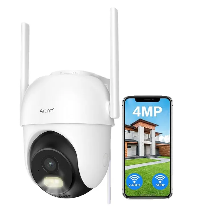 Arenti 4K 8MP Smart Wifi PTZ Camera 5x Digital Zoom AI Human Detection