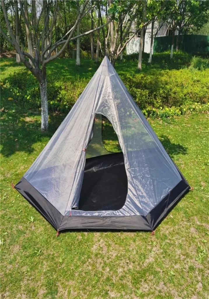 Ultralight Pyramid Tents Inner Tent Outdoor Rodless Summer Mesh Tent