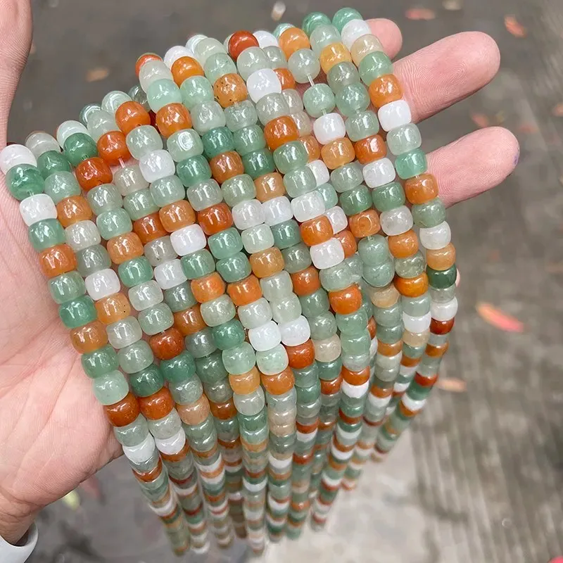 Natural Stone Mixed Color Jade Beads Jasper Bead For Jewelry Making Bracelet Necklace