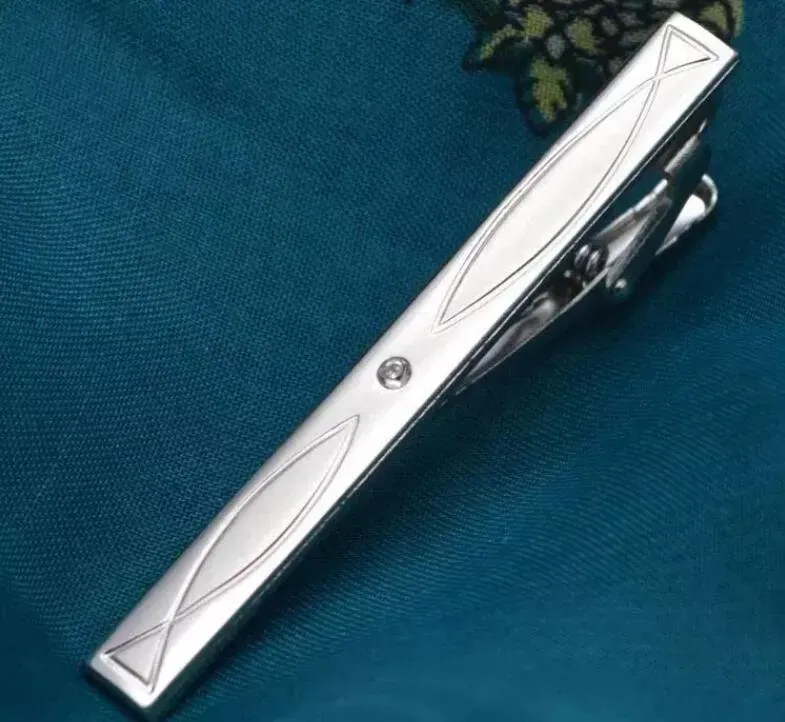 Topp män formella bär silver slipsklipp mode enkel affär bröllop tie bar stift blandade stilar