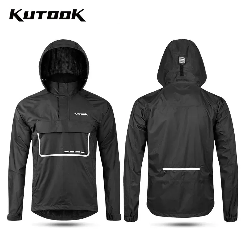 Cykeljackor Kutook Outdoor Sports Mens Raincoat MTB Motorcykel Running Jacka Vindtäthet Vattentät reflekterande kläder 231009