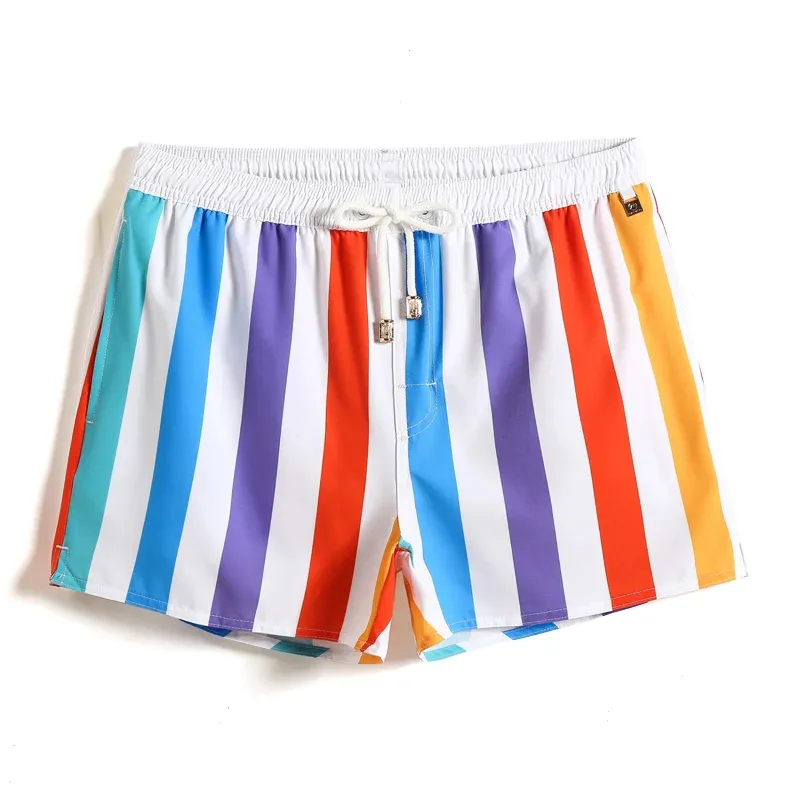 Mężczyźni Stripe Shorts Szybkie suszenie workowate męskie letnie szorty mężczyźni mody szorty plażowe