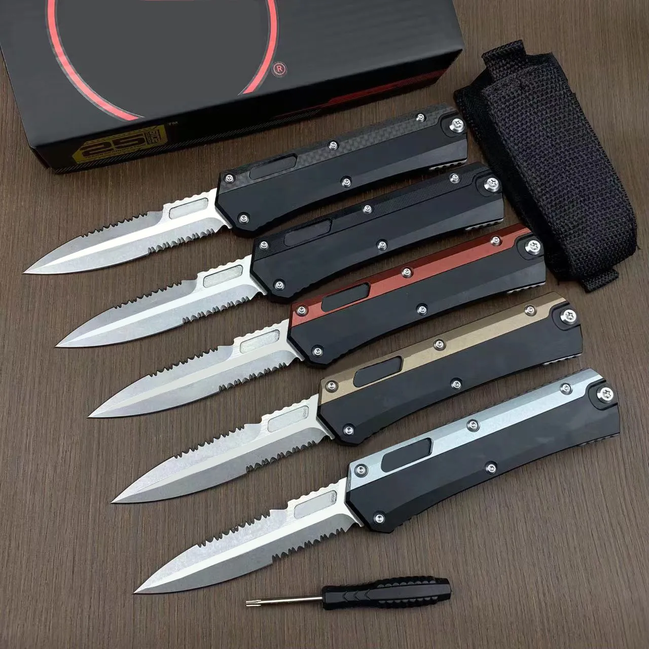 Modelli MT Glykon 184-10s Coltello automatico Bounty Hunter Doppia azione M390 Combat Auto Pocket Mafia Coltelli Autodifesa Micro Utensili da taglio