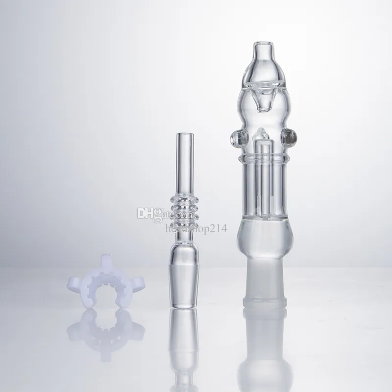 HEADSHOP214 CSYC NC008 HOPIAL 10MM 14mm 휴대용 유리 파이프 티타늄 팁 Quartz 뱅거 손톱 유출 방출 물 파이프 Bongs