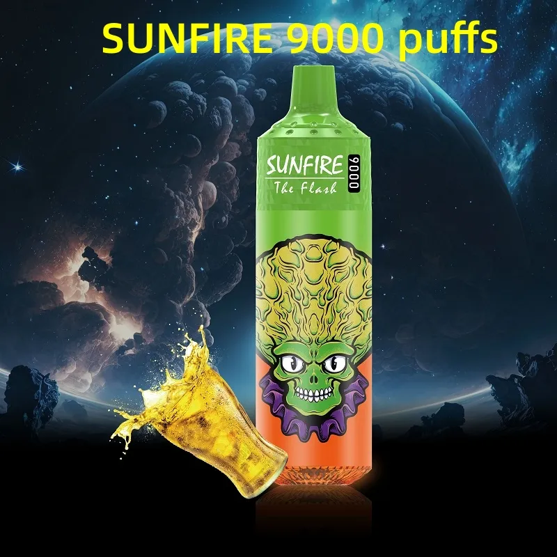 Prezzo all'ingrosso SunFire Puff 9000 Mosate e sigarette da 600 mAh Mesh Coil 18 ml Batteria baccello di sigarette ricaricabili ricaricabili 3k 12k 0% 2% 5% vape penna 10 sapori vapers usa e getta