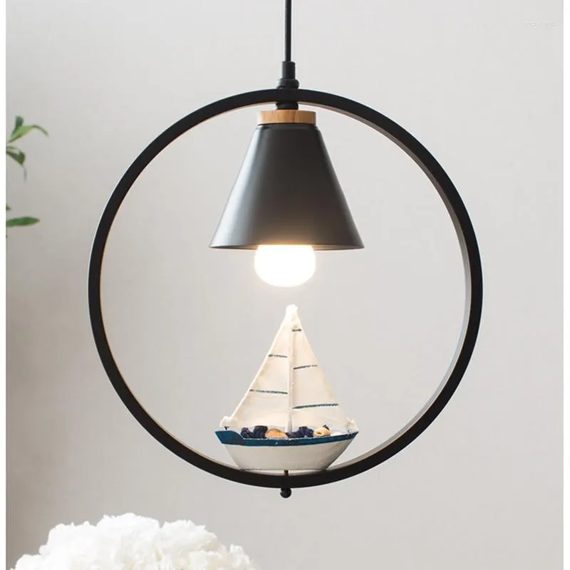 Pendant Lamps Nordic Bird Lamp Modern Iron Art Ring Lights For Kids Rooms Hanging Bedside LED E27 Home Decor Light Fixtures