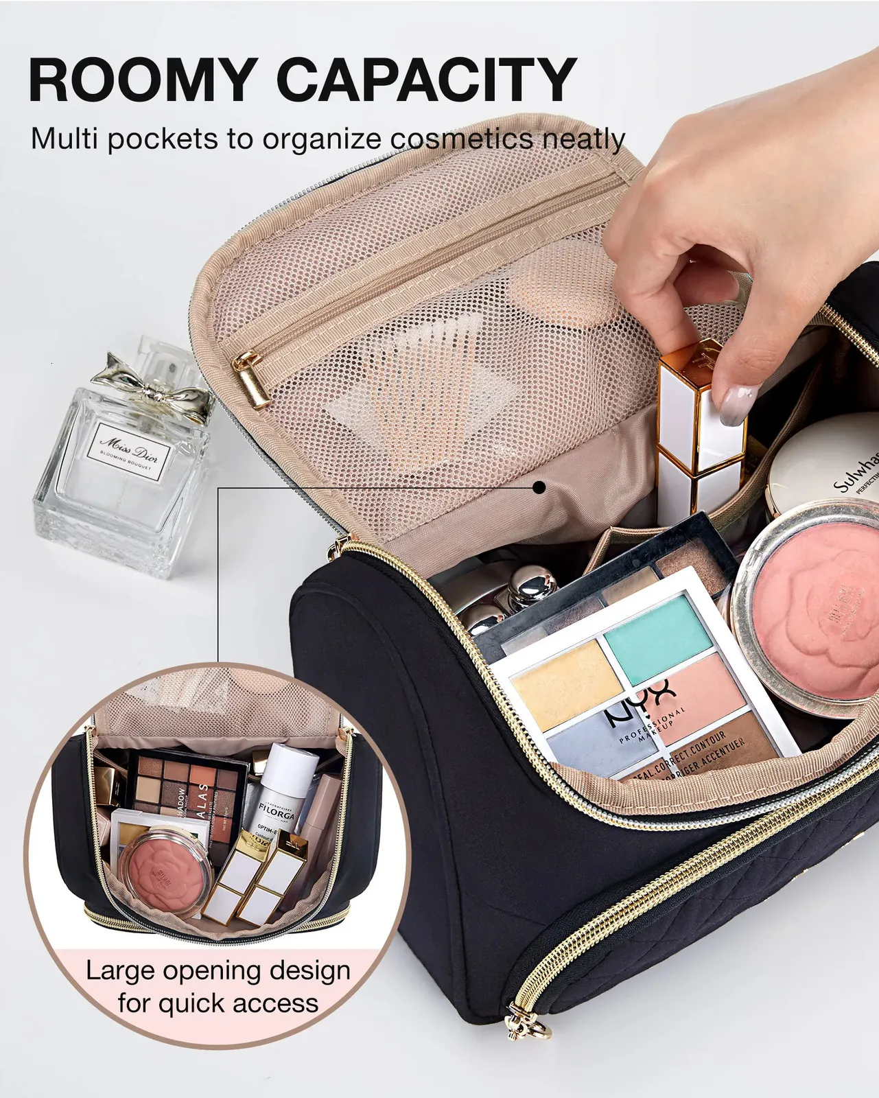 Wholesale Women Polyester Travel Pouches Waterproof Make-up