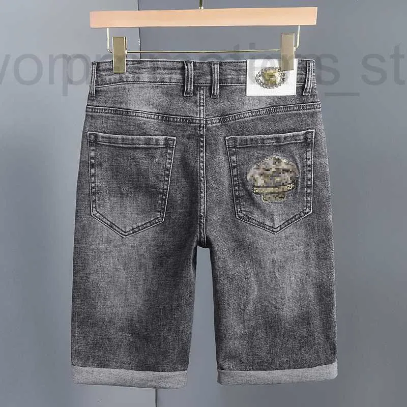 Herren Jeans Designer Europäische Cowboy SHORTS MÄNNER 5-Punkt Sommer dünne Leggings Mode Stickerei vielseitige gerade Röhrenhose VWL2 GBLA