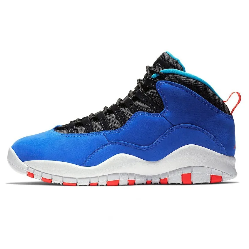 Jumpman 10 Basketball Shoes 10s New Fire Red Racer Blue Particle Grey Powder Blue University Gold Cement Seattle Chicago Flag Retros Jumpman Sneakers