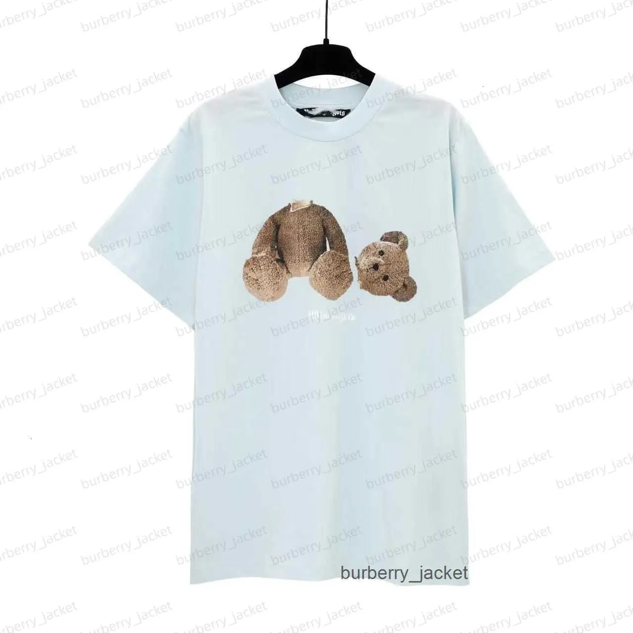 Luxury Palms Angels Women's T Shirt PalMed Brand Men's T-shirts Teddy Bear Tees Designers Palms/Angels Summer Topps Casual Cotton Short Hidees FFSJ