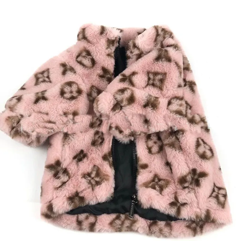 Winter Pets dog Clothes Uppies Fashion Spring And Autumn Leopard Print Jacket Thickened Teddy Schnauzer Pet Clothing Bulldog CSD231098