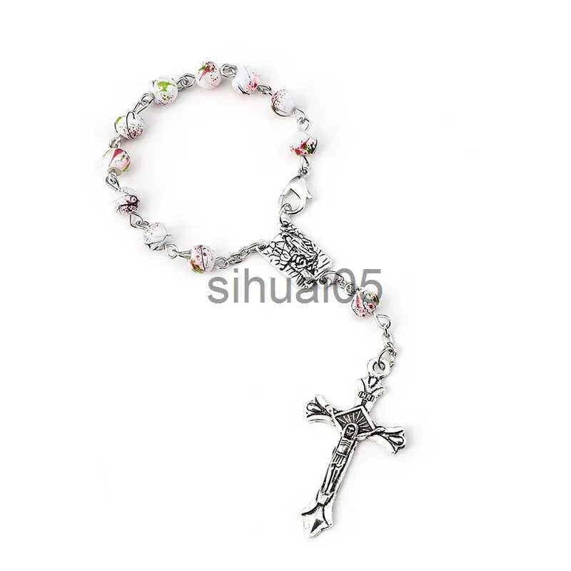 Ожерелья с подвесками, ювелирные изделия 2021, тренд, браслет «Сердце Иисуса», браслет со статуей распятия, католические подарки, Дева Мария, цинковый сплав x1009