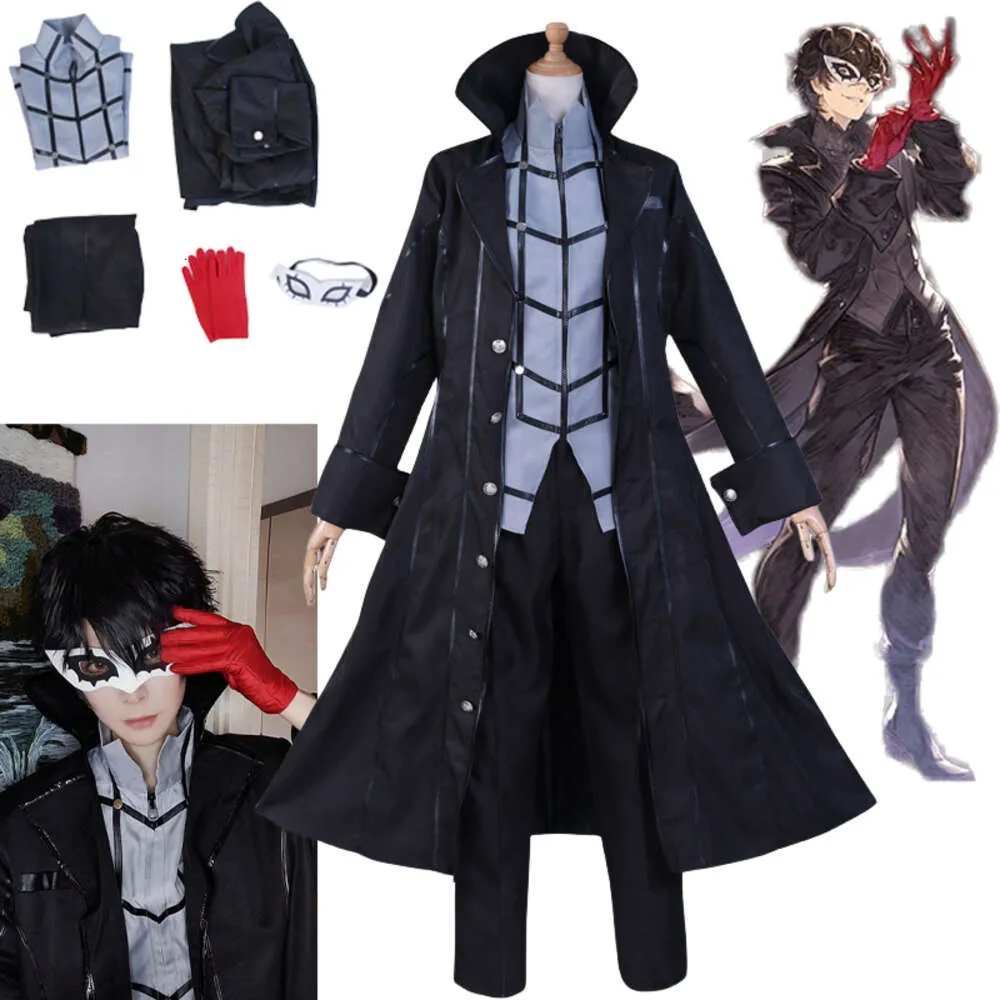 Game Persona 5 Cosplay Amamiya Ren Costume de Cosplay Akira Kurusu tenues de voleur étranges gant bandeau Costumes d'halloween pour Mencosplay