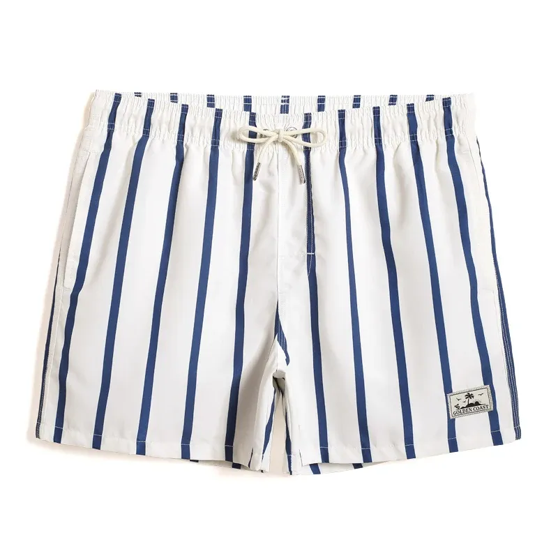 Men Stripe Shorts Quick Drying Baggy Summer Shorts Fashion