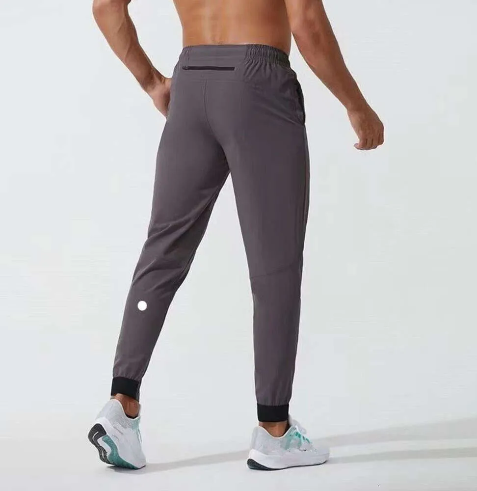 Lulu Men Men Jogger długie spodnie sport sportowy Szybki suchy sznurka do siłowni kieszenie dresowe spodnie spodnie męskie mens swobodne elastyczne talia Fiess