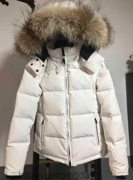 Abrigo De Plumas De Ganso Chaqueta De Invierno Para Mujer Cuello De Piel De Lobo Real Con Capucha Abrigos Cálidos Y A Prueba De Viento Al Aire Libre Con Gorra Extraíble Parka Para Mujer Xs-3xlx79v