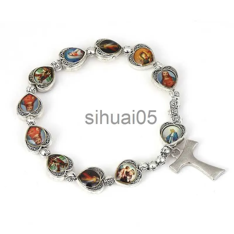 Pendentif Colliers Bijoux 2021 Tendance Jésus Bracelet Vierge Marie Croix Exquise Image Fournitures Chrétiennes Cadeaux Charms Bracelet En Gros NOUVEAU x1009