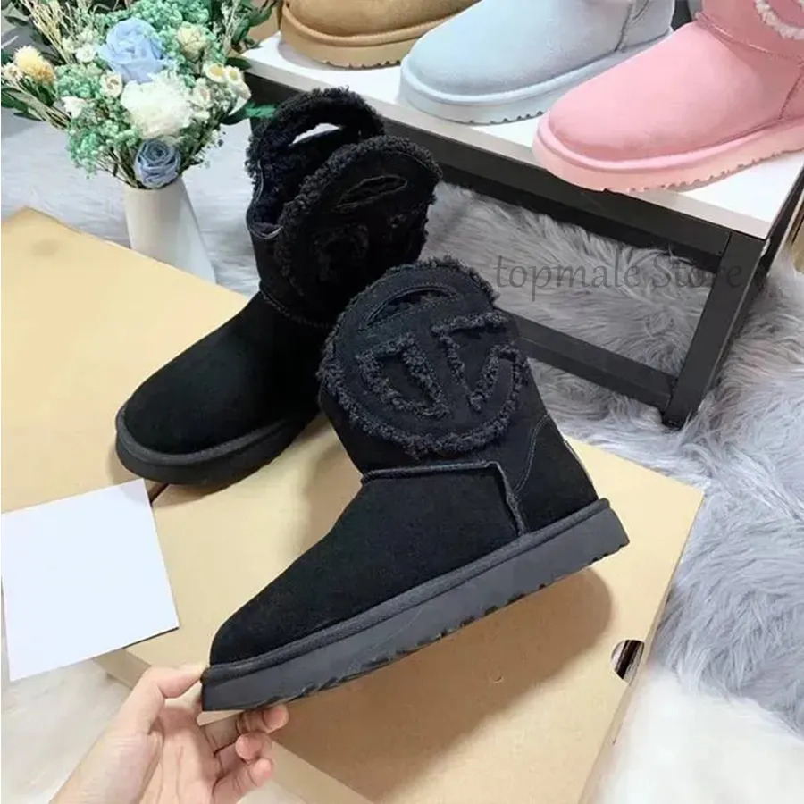 Latest designer platform classic ultra mini boots australian snow boots lady luxury famous sheepskin boot short mini fur maroon fleece flats C1019-5