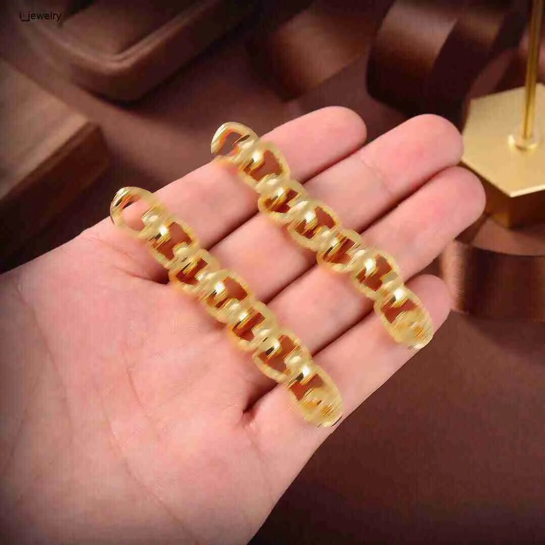 designer glänsande örhängen för kvinnor guldpläterade kedje tofsar ljuskrona smyckekedja örhänge inklusive låda födelsedagspresent