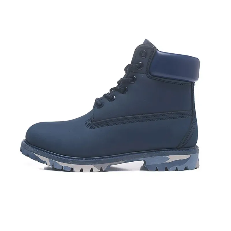 Mens timberland top boots navy blue