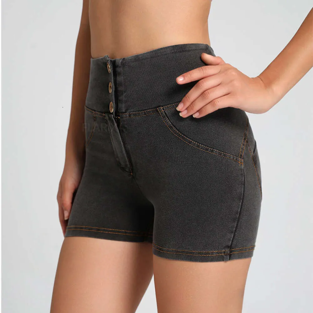 Jeans Shorts Women High Waist Tummy Control Underwear Flat Belly Sheath  Button Denim Butt Lifter Pants Boyshorts