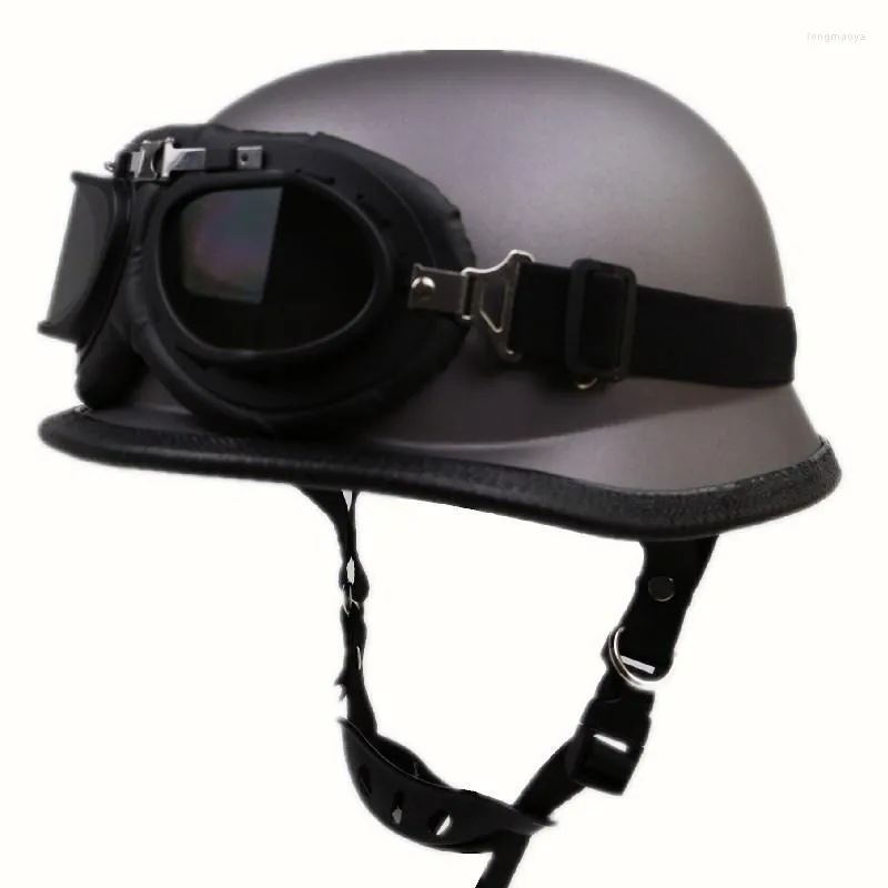 Motorcykelhjälmar utomhus ridning skyddande helmetretro capacete moto pilot cap casque sun visor casco lättvikt prick