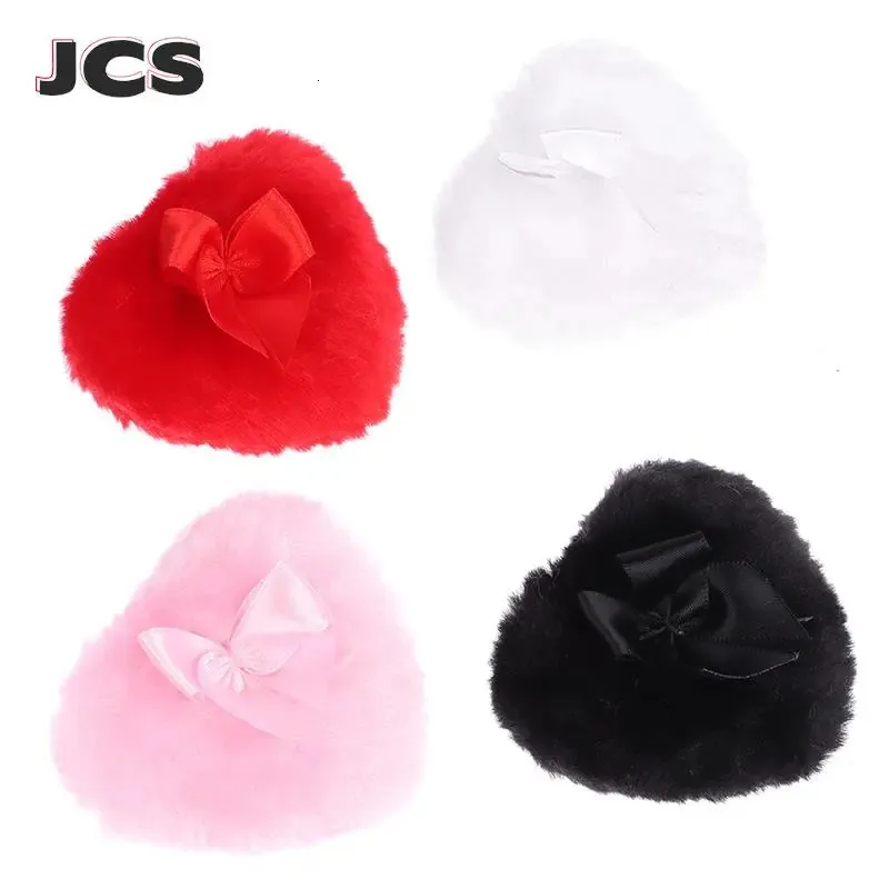 10PC Sponges Applicators Cotton Heart Shape Fluffy Sponge Soft Plush Powder Puff With Ribbon Bow Talcum Makeup Cosmetic Beauty Tools 231009