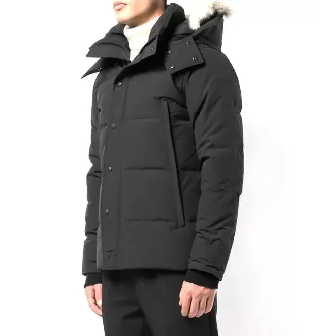 Canada Puffer Jackets Hommes Designer Véritable Fourrure De Coyote En Plein Air Wyndham Coupe-Vent Jassen Vêtements D'extérieur À Capuchon Fourrure Manteau Doudoune Manteau Hiver Parka Doudoune