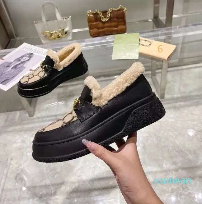 Dress Shoes winter New ladies warm real wool bootssnow boots casual Women's Shoes Luxury Design Shoe Factory Footwear