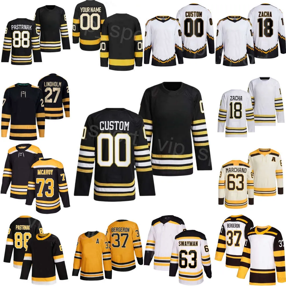 Mulheres Homens Juventude Hóquei 73 Charlie McAvoy Jerseys 88 David Pastrnak 63 Brad Marchand 37 Patrice Bergeron 18 Pavel Zacha 46 David Krejci Hampus Lindholm Winter Classic