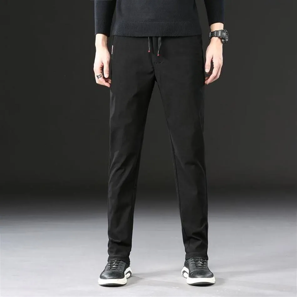 Lente Herfst Mode Slim Fit Mannen Casual Broek Rechte Jurk Elastische Zakelijke Broek Voor Man Maat 28-36 Men's283p