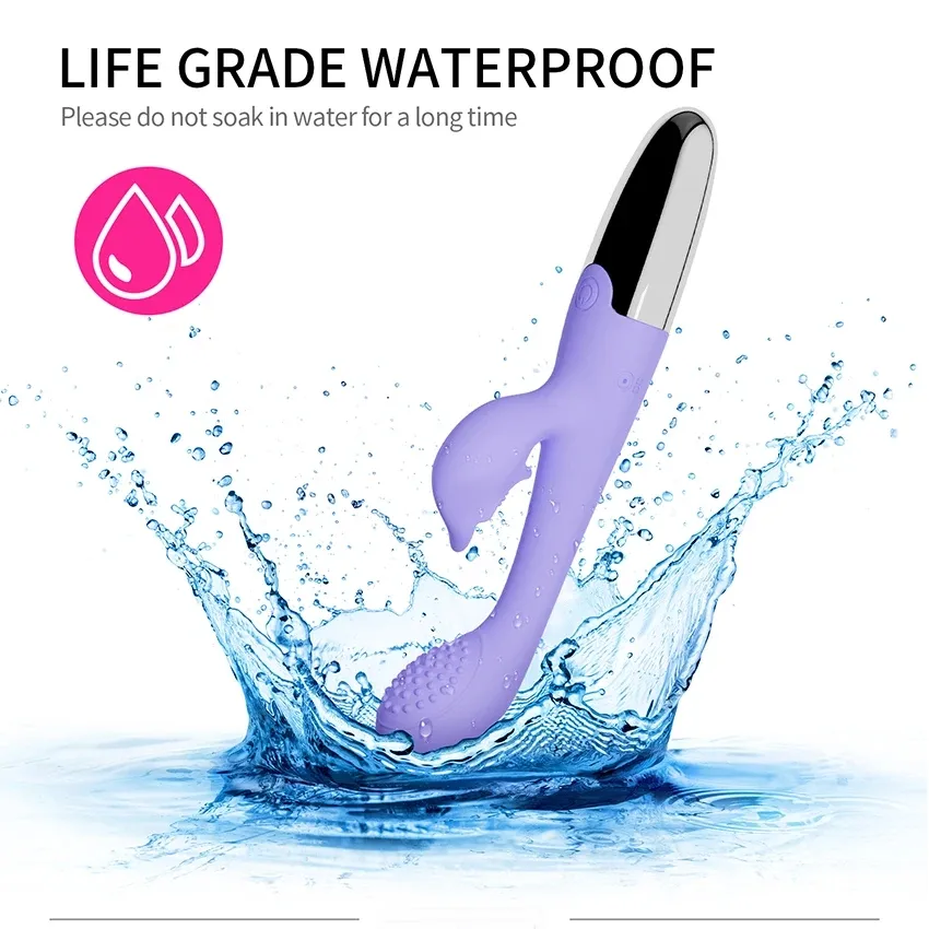 Rabbit Vibrator for Women Powerful G Spot Female Clitoris Stimulator Rechargeable Vibrating Silent Dildo Adult_voghion.com
