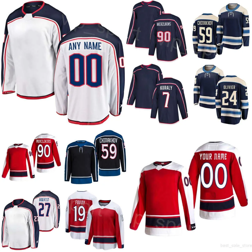 Hockey Reverse Retro 59 Yegor Chinakhov Jerseys Equipo 27 Adam Boqvist 50 Eric Robinson 7 Sean Kuraly 24 Mathieu Olivier 77 Nick Blankenburg 19 Liam Foudy Niños Hombre Mujer