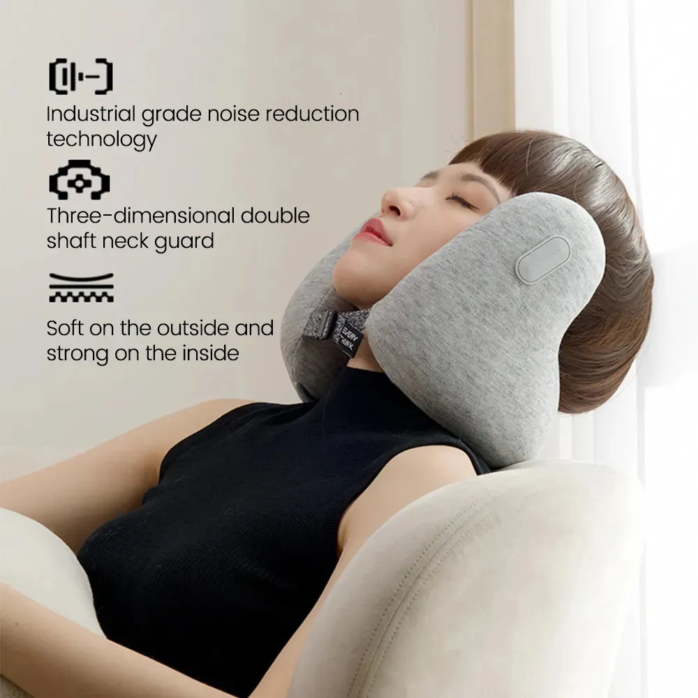 U Shaped Noise Reduction U Shaped Travel Pillow For Neck Support 30db Massaging Noise Canceling Travel Sleep Cervical Pillows For Health Care Soft And Comfortable Model 231009 From Nan07 68.46 DHgate....
