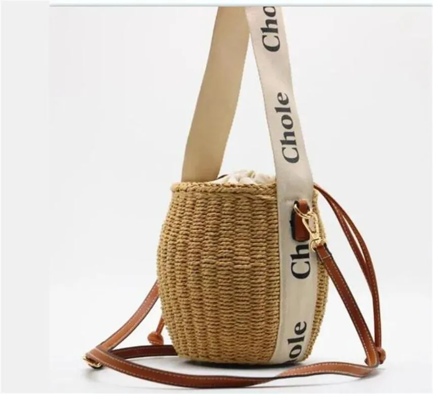 2023 Big Bag Designer Fashion Woody Raffia bag Bag Men and Women Handbag Bucked Ducket Bucket Bass with Letters Summer 05