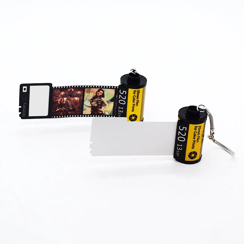 Sublimation Memory Film Keychain Home Camera Roll Keyrings Gift Anniversary Gifts