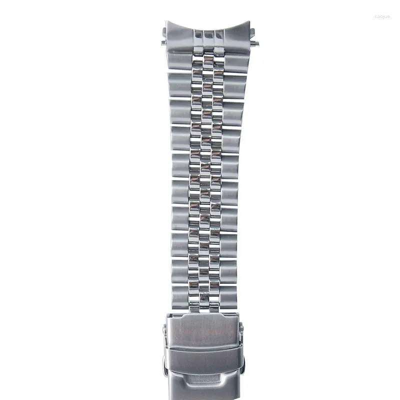 Cinturini per orologi Braccialetti con fascia in acciaio inossidabile da 22 mm Sostituzione con estremità curva per SKX007 SKX009 SKX011 Senza LOGO