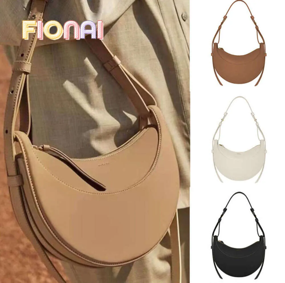 Shoulder Bags Numero Dix Half-Moon bag Full-Grain Textured/Smooth Calf Leather Tote Designer Zip Closure Crossbody Fashion Women 2023 Hobo Handbags BBVR