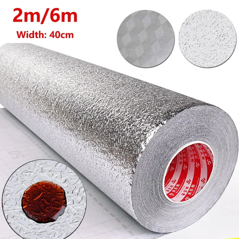 Kitchen Oil-Proof Sticker – Waterproof Self-Adhesive Aluminum Foil Wall Covering