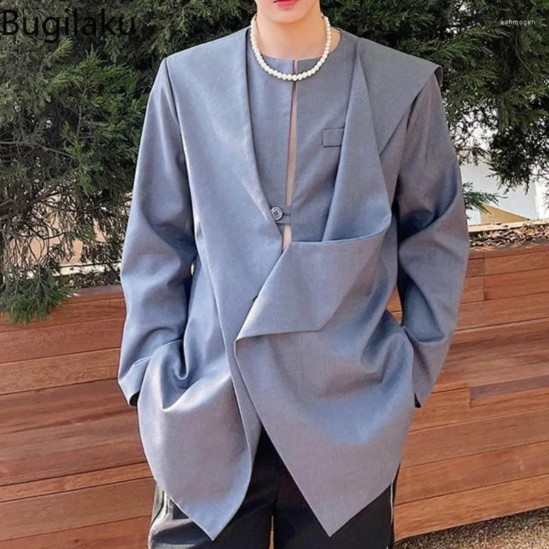 Men's Suits Bugilaku Spring And Autumn Fashion Show Style Personalized 3D Cutting Suit Korean Version Casual Coat