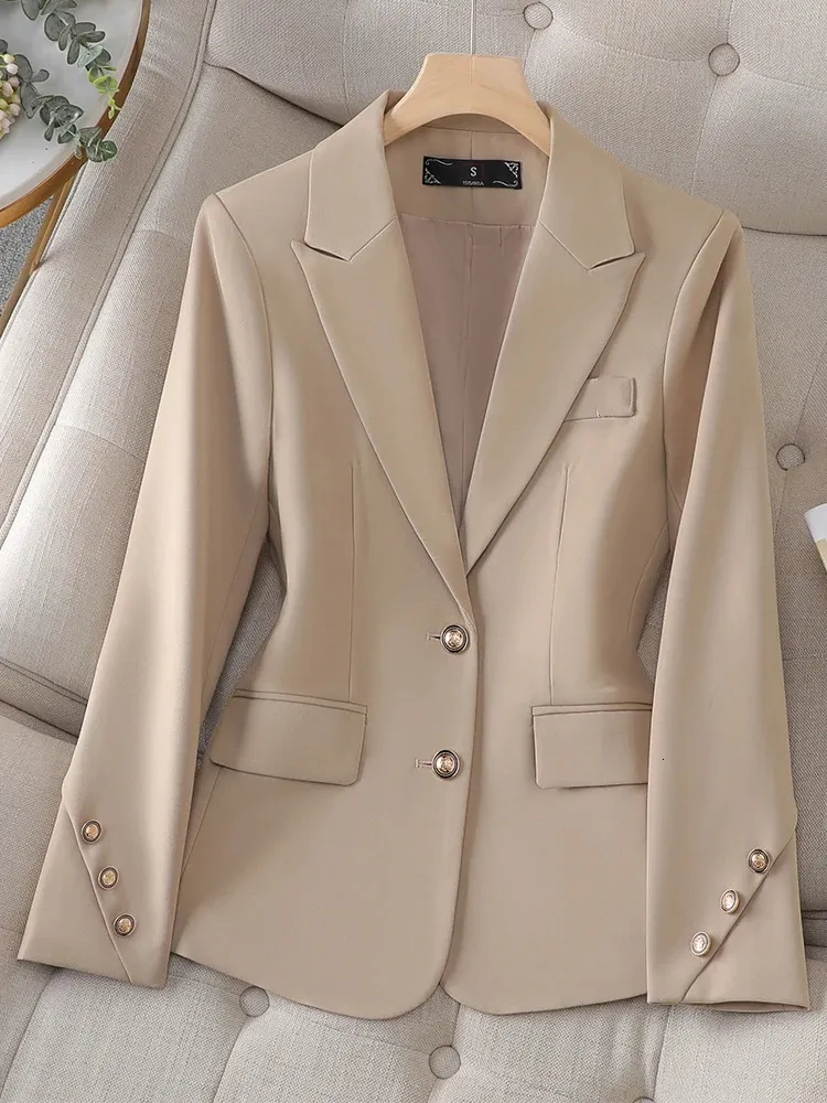 Womens Suits Blazers Long Sleeve Business Work Wear Women Blazer Ladies  Black Khaki Red Solid Female Slim Formal Jacket For Autumn Winter 231009  From Niao01, $28.49